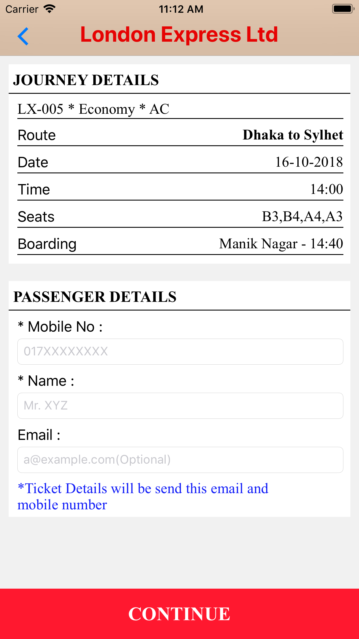 London Eexpress iOS App